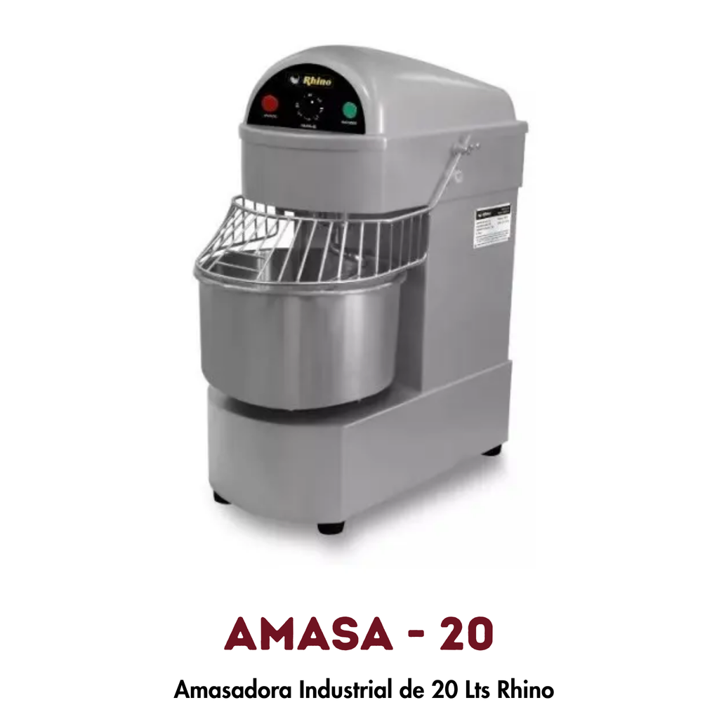 Amasadora Rhino AMASA-20 | 20 Litros, Doble Acción Giratoria