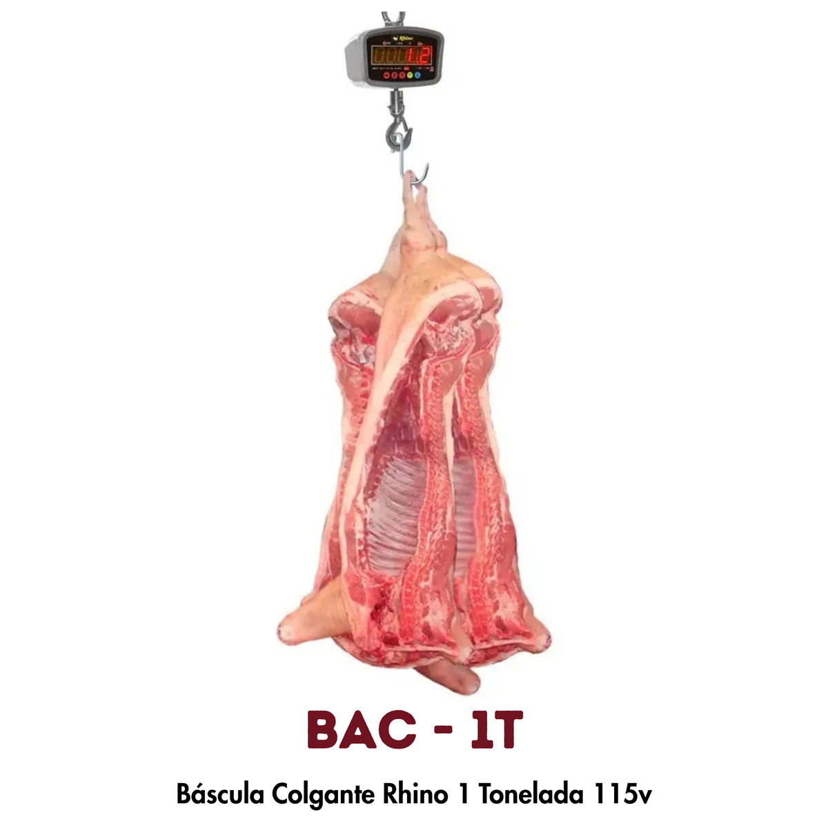 Báscula Colgante Rhino BAC-1T | 1,000 kg, Control Remoto y Función HOLD
