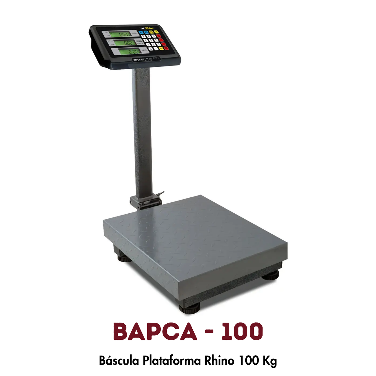 Báscula de Plataforma Rhino BAPCA-100 | 100 kg, Plegable y Portátil