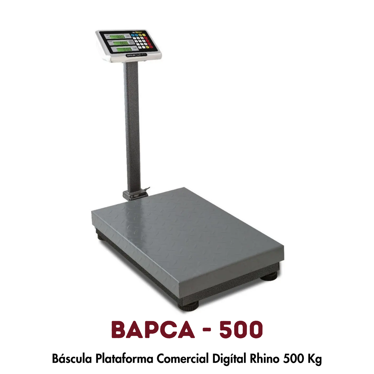 Báscula de Plataforma Rhino BAPCA-500 | 500 kg, Plegable y Portátil