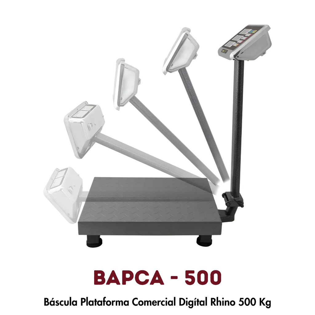 Báscula de Plataforma Rhino BAPCA-500 | 500 kg, Plegable y Portátil