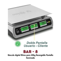 Báscula Digital Peso-Precio para 40kg Rhino Bar-8 Recargable Pantalla Iluminada