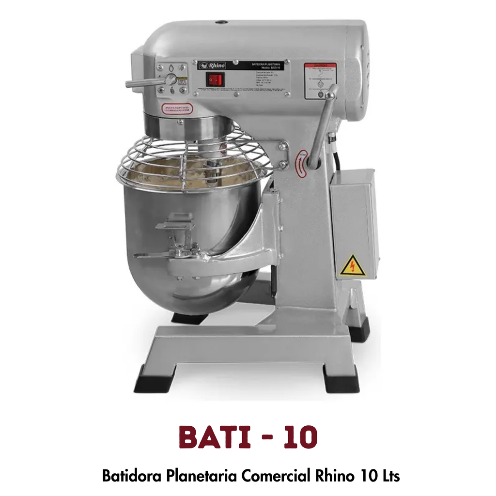 Batidora Planetaria Rhino BATI-10 | 10 Litros, Movimiento Planetario