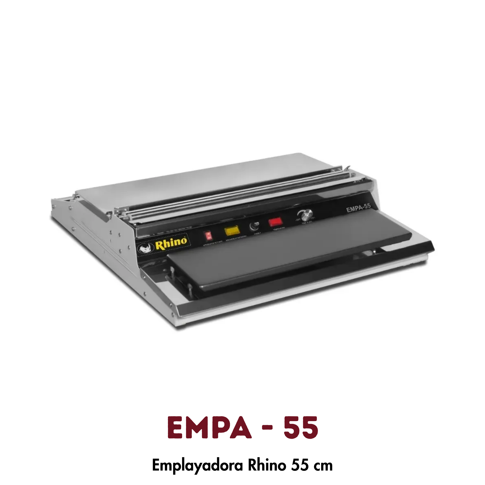 Emplayadora Rhino EMPA-55 | Eléctrica, Rollo hasta 55cm, Acero Inoxidable