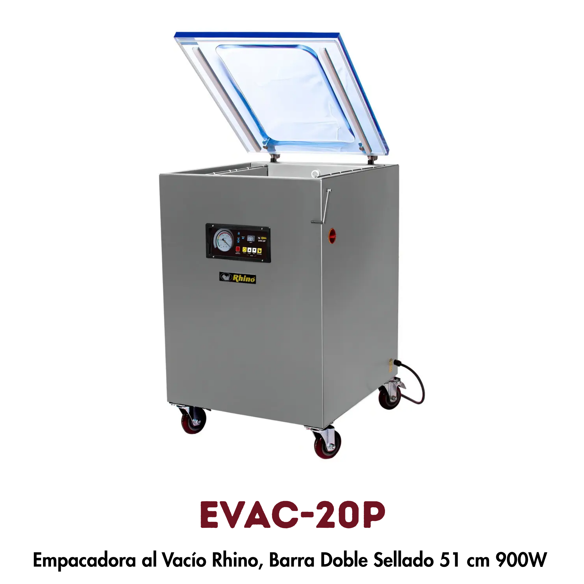 Empacadora al Vacío Rhino EVAC-20P | Doble Sellado, Bomba 20 m³/h