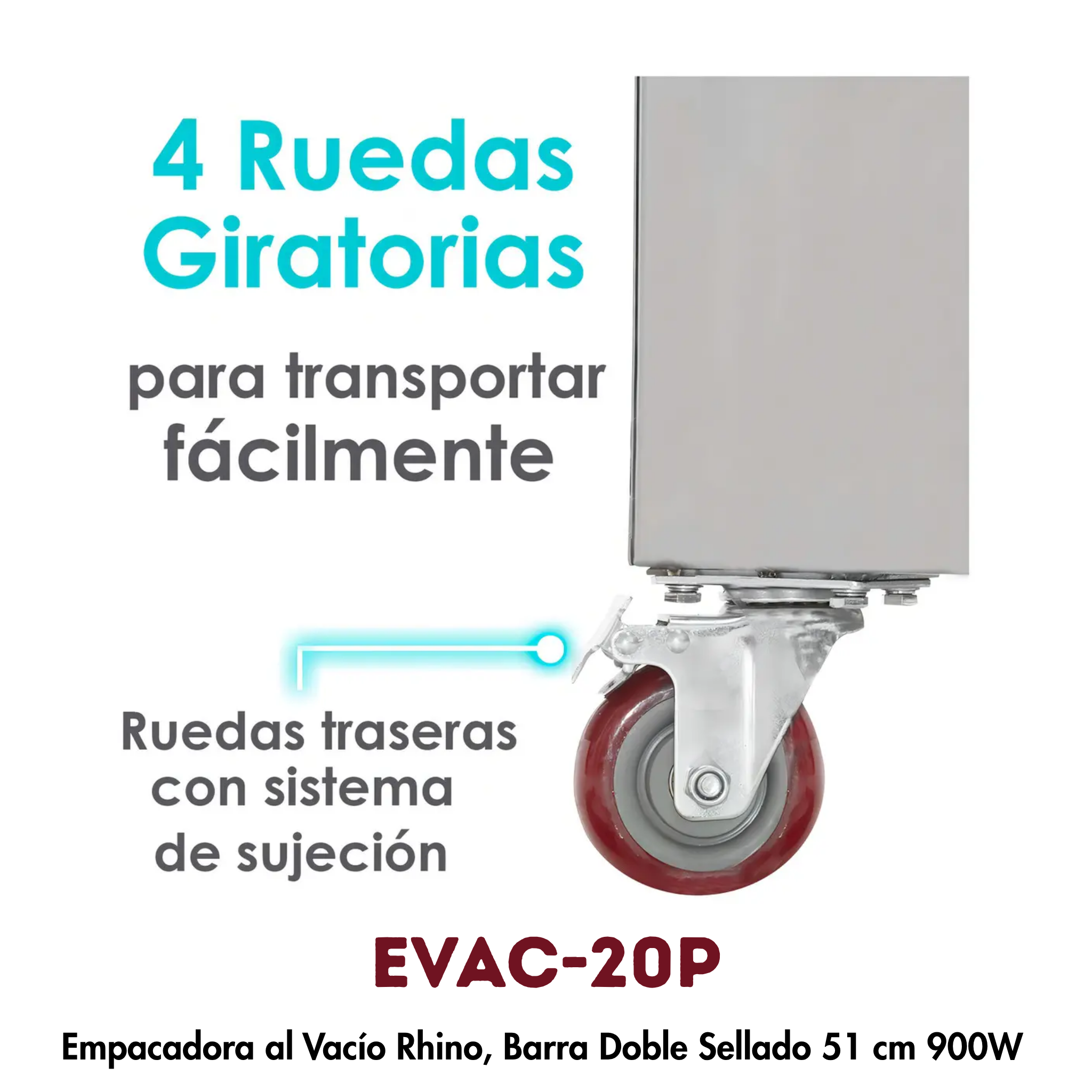 Empacadora al Vacío Rhino EVAC-20P | Doble Sellado, Bomba 20 m³/h