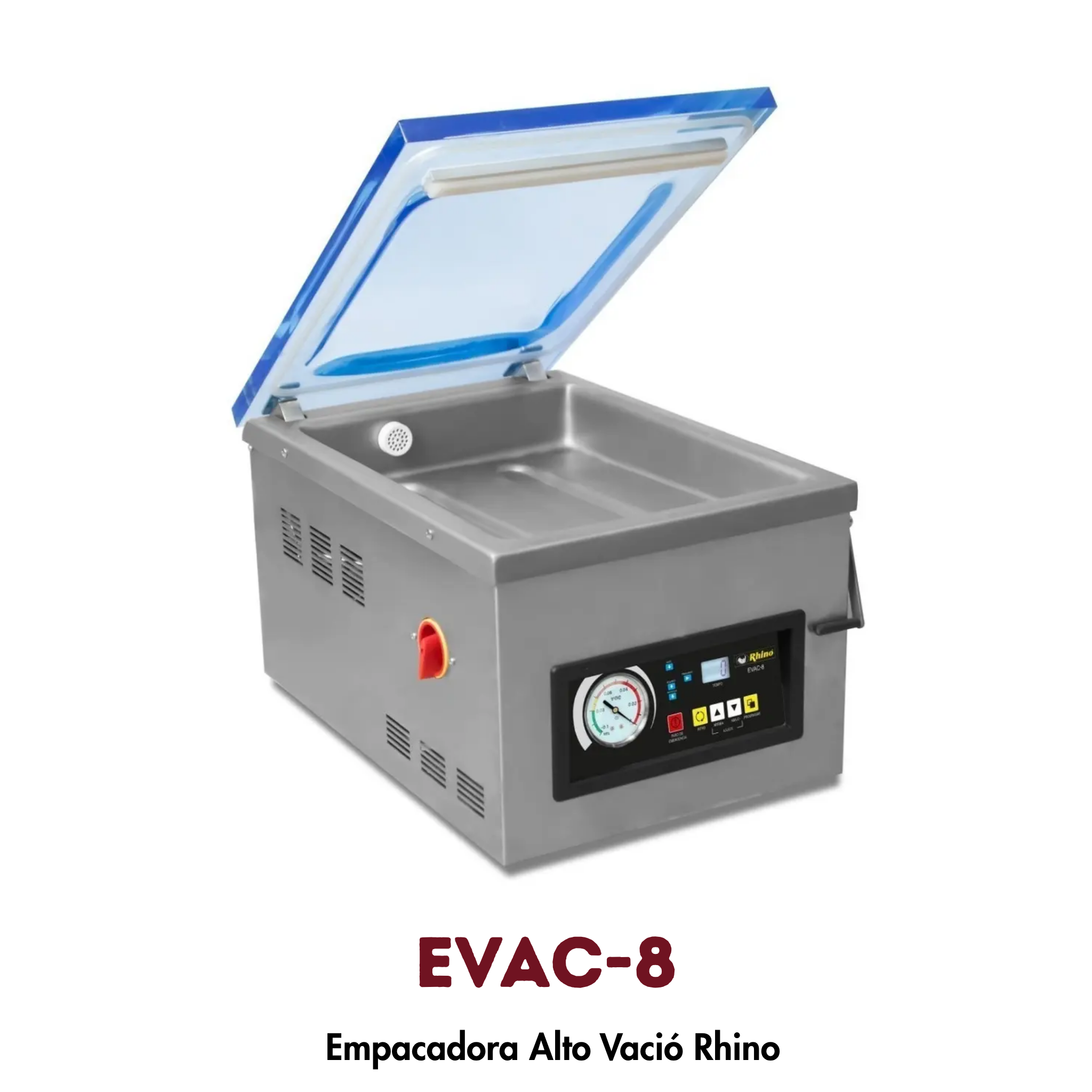 Empacadora al Vacío Rhino EVAC-8 | Bomba 8 m³/h, Acero Inoxidable