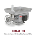 Molino para Carne Rhino MOLAI-22 | 2 HP, 300 kg/hr, Acero Inoxidable 304  | CAJA DAÑADA