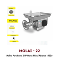 Molino para Carne Rhino MOLAI-22 | 2 HP, 300 kg/hr, Acero Inoxidable 304