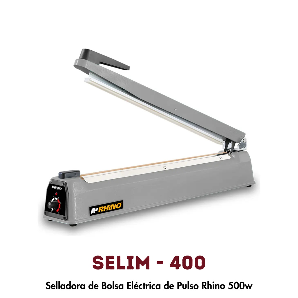 Selladora de Impulso Rhino SELIM-400 | 40cm, 500W, Sin Precalentamiento