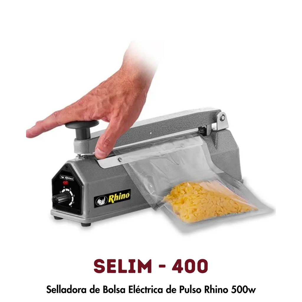 Selladora de Impulso Rhino SELIM-400 | 40cm, 500W, Sin Precalentamiento