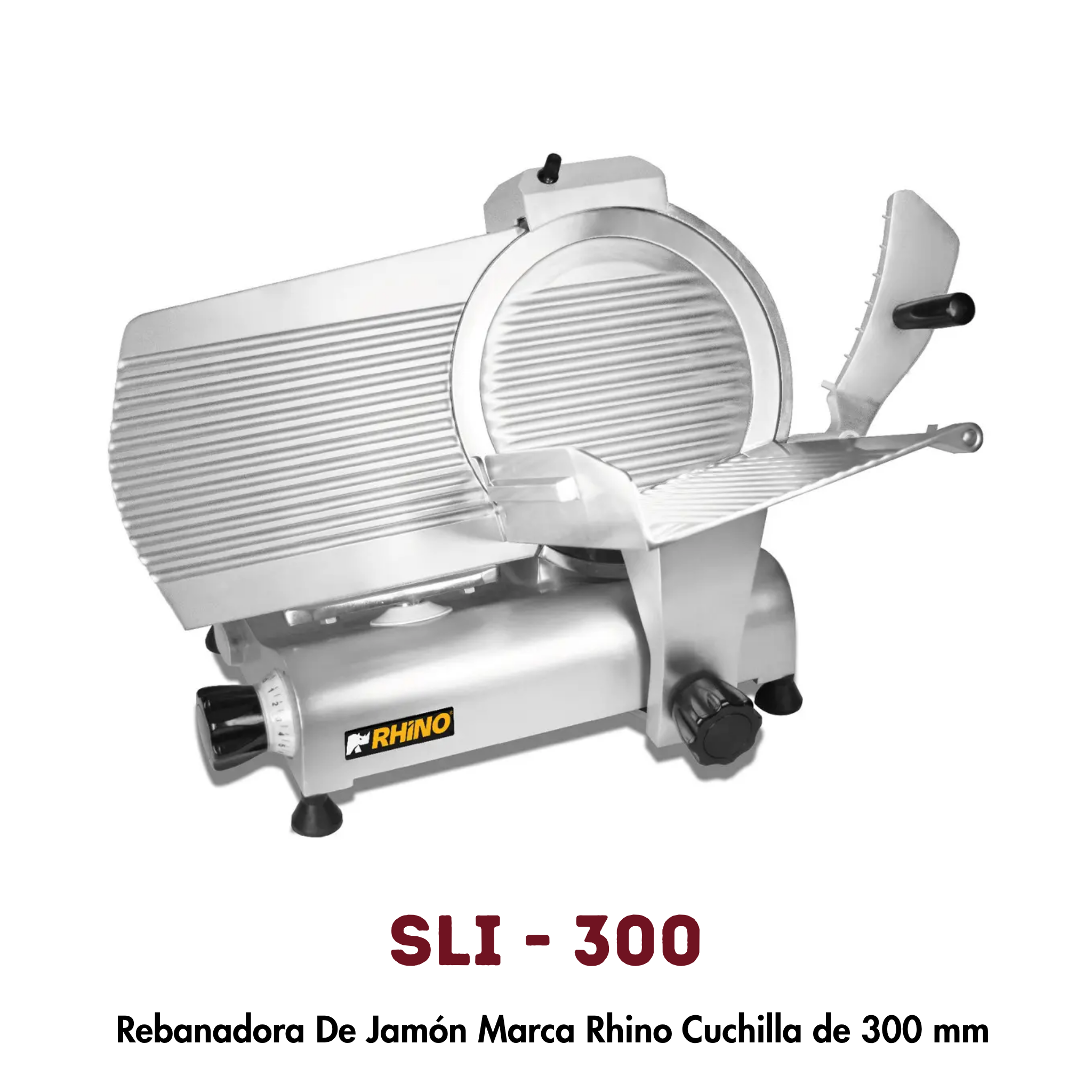 Rebanadora Eléctrica Rhino SLI-300 | Cuchilla 300mm, Motor 1/3 HP