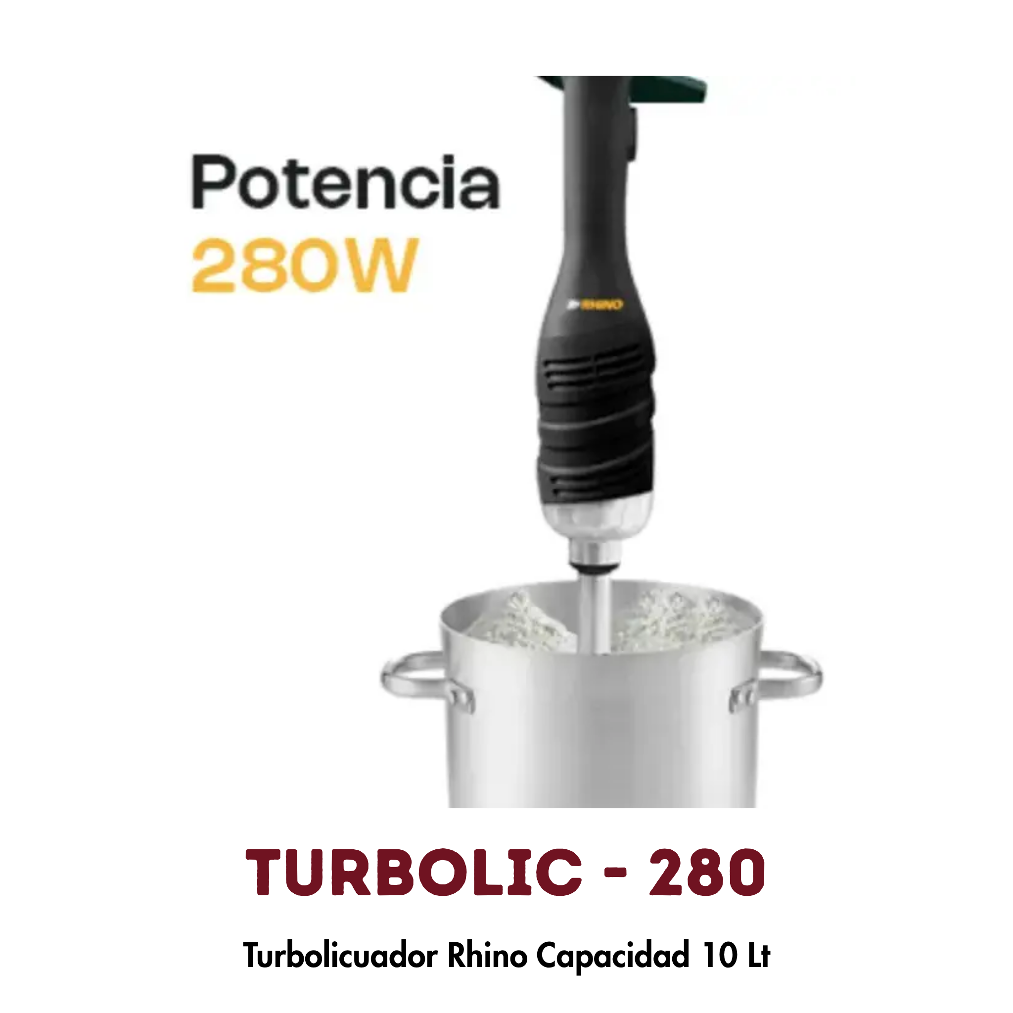 Turbolicuador TURLIC-280 10L | 280W, Brazo Desmontable de Acero Inoxidable