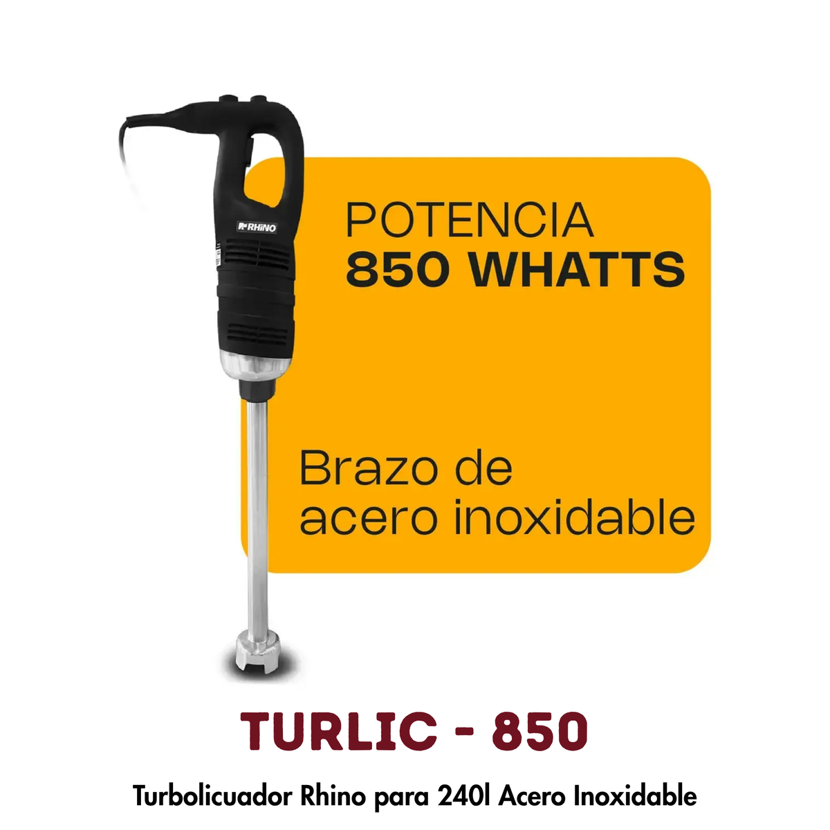 Turbolicuador Rhino TURLIC-850 | 240L, Motor 850W Industrial