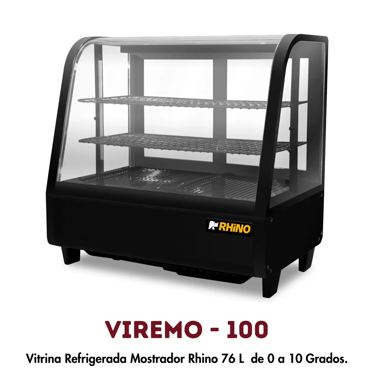 Vitrina Refrigerada VIREMO-100 | Exhibidor para Pasteles y Repostería