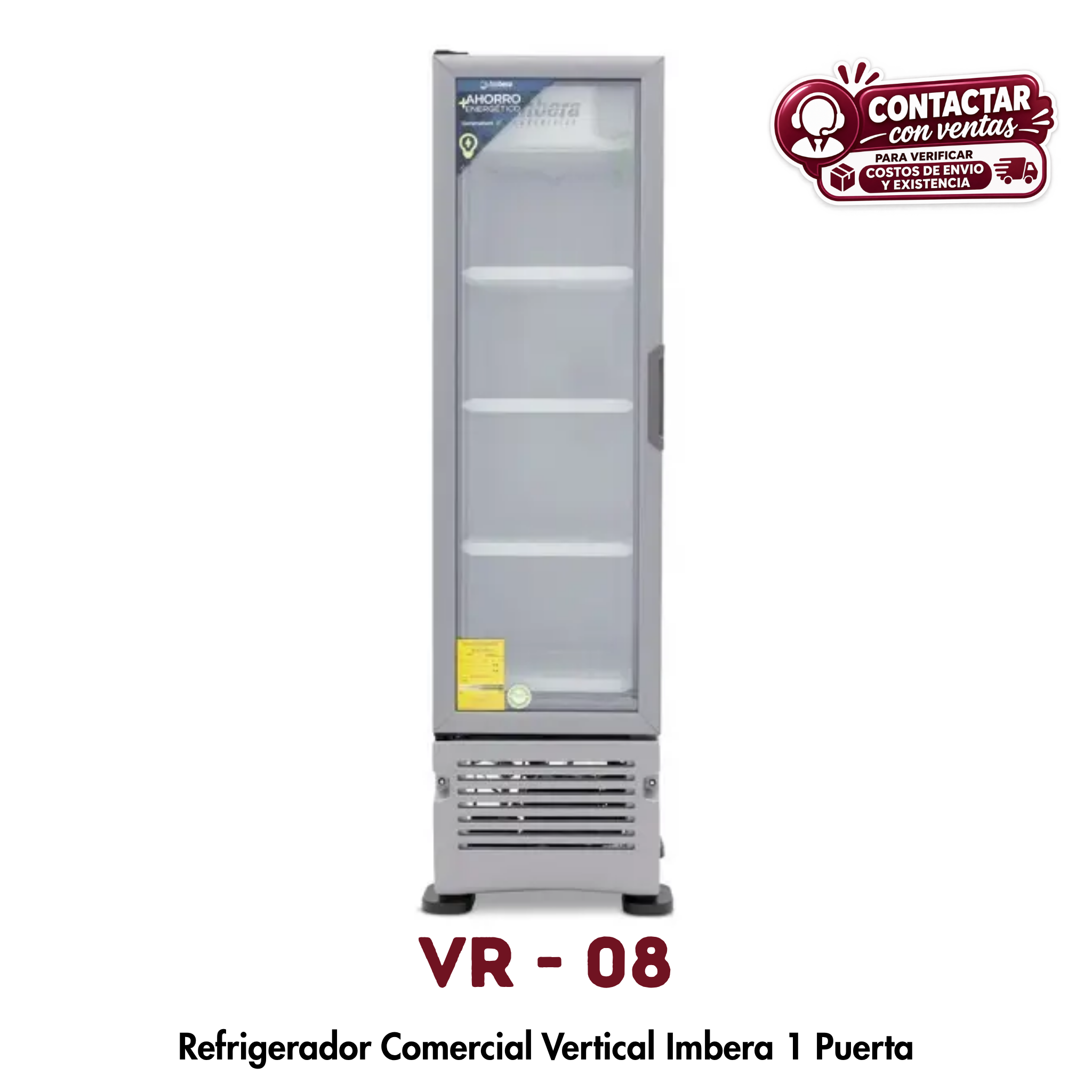 Refrigerador Vertical Imbera VR-08 | 8 Pies, Eficiencia A+