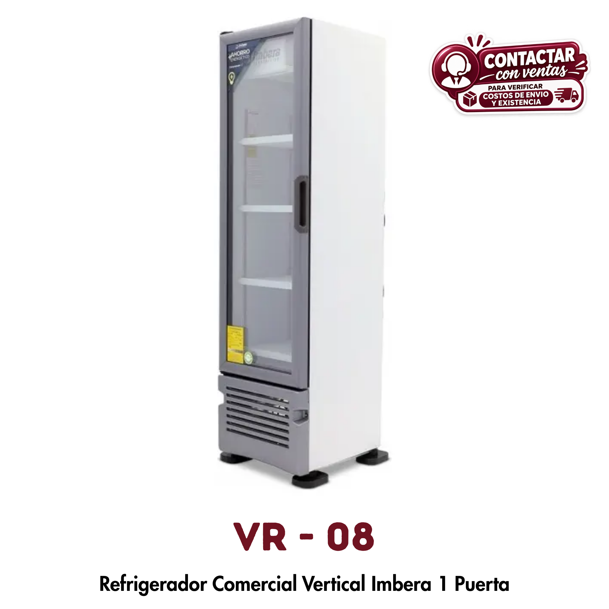 Refrigerador Vertical Imbera VR-08 | 8 Pies, Eficiencia A+