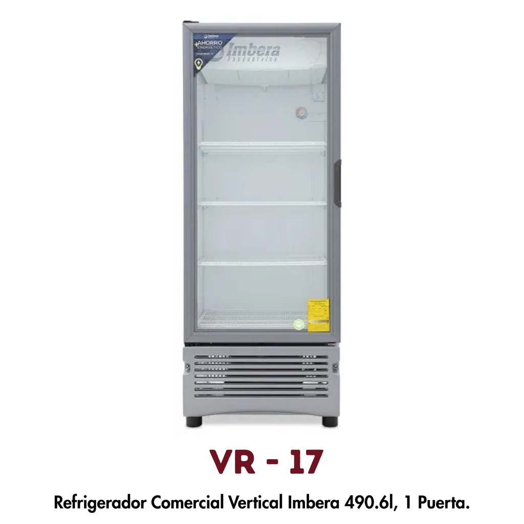 Refrigerador Vertical Imbera VR-17 | 490.6 L, 1 Puerta de Cristal