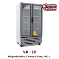 Refrigerador Imbera VR-19 | 19 Pies³, 2 Puertas de Cristal