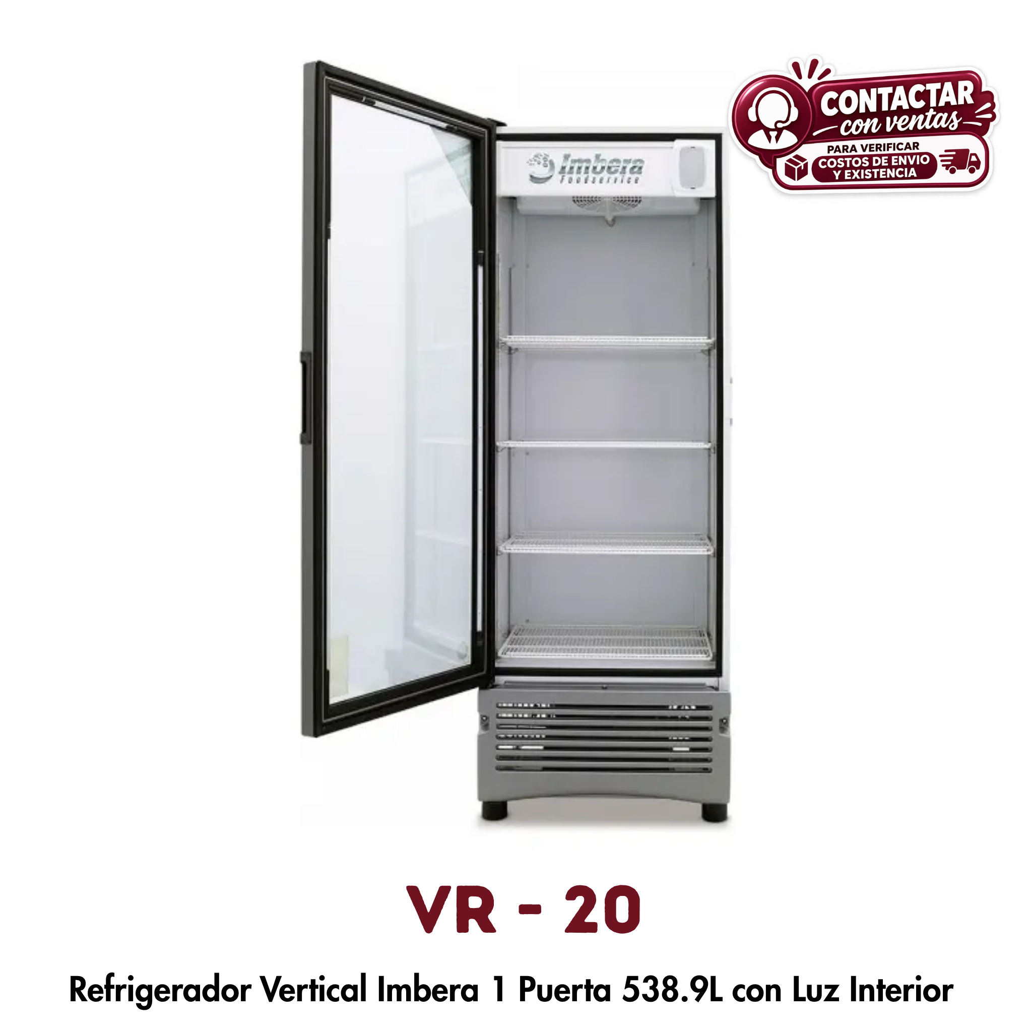 Refrigerador Vertical Imbera VR-20 | 538.9 L, Control Inteligente