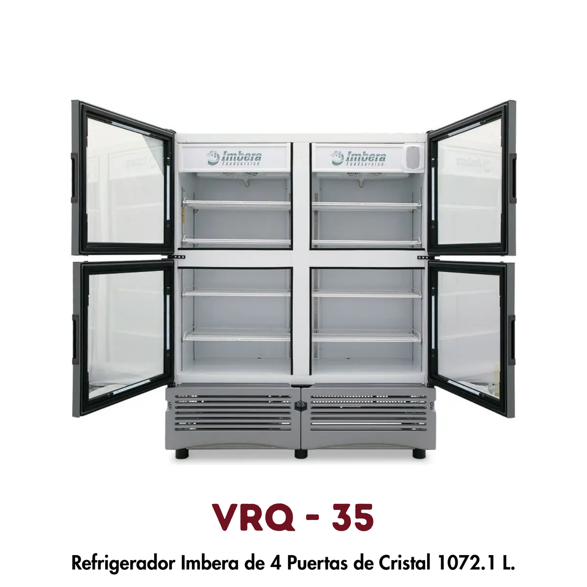 Refrigerador Imbera VRQ-35 | 35 Pies³, 4 Puertas de Cristal