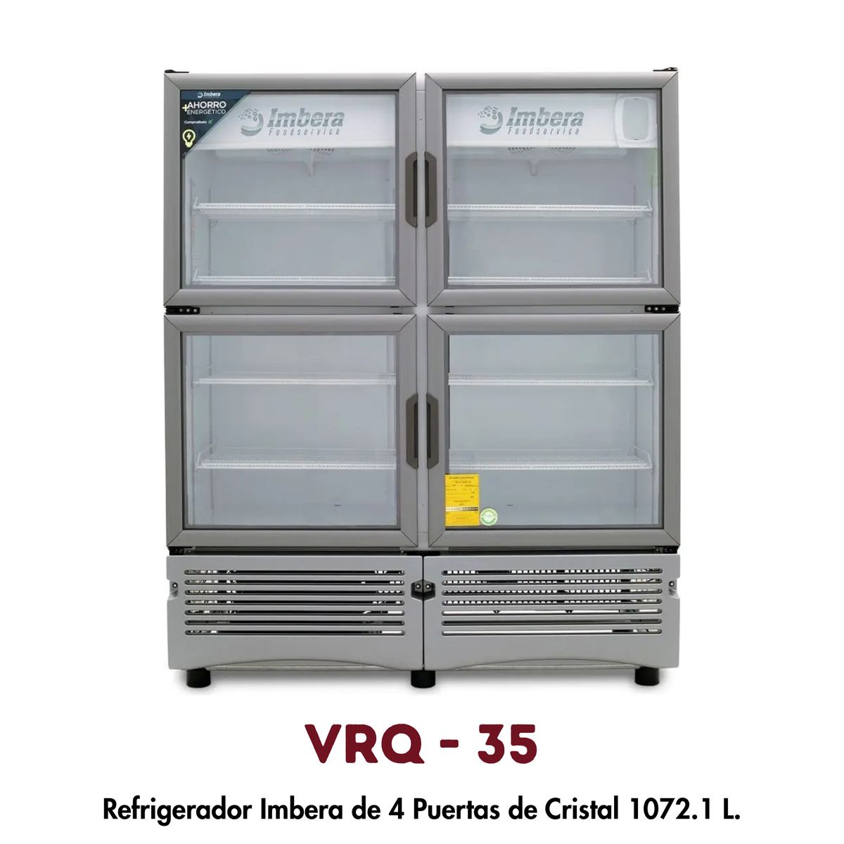Refrigerador Imbera VRQ-35 | 35 Pies³, 4 Puertas de Cristal