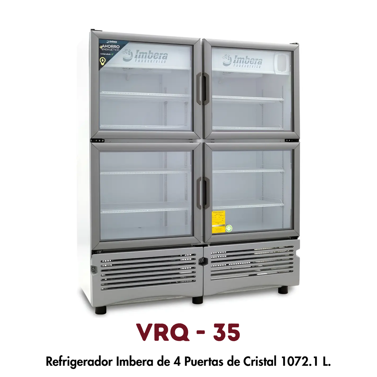 Refrigerador Imbera VRQ-35 | 35 Pies³, 4 Puertas de Cristal